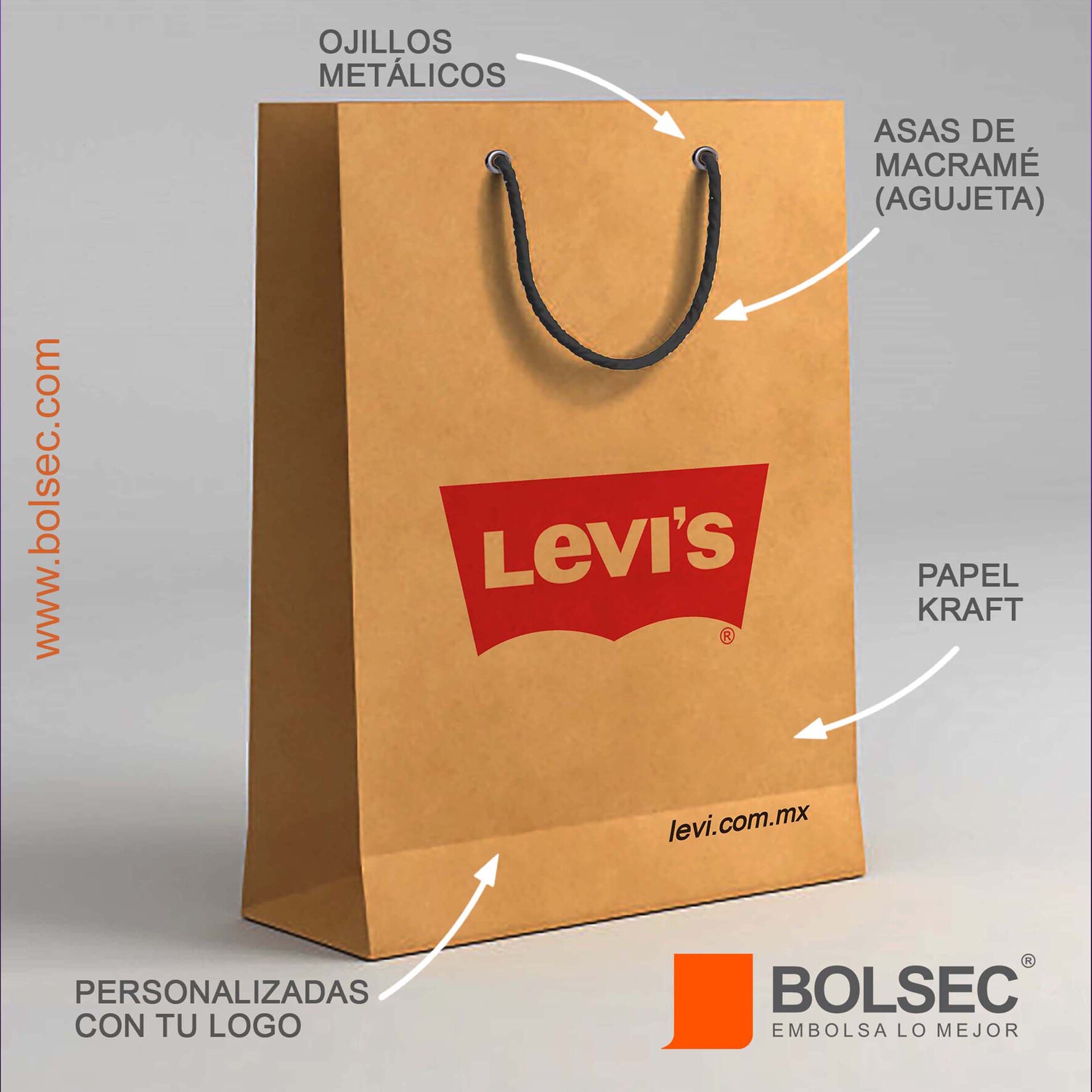 ▷ Bolsas de papel personalizadas con logo desde 0,10€